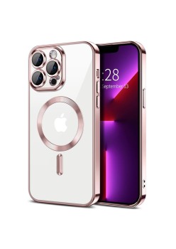 Husa pentru iPhone 13 Pro - Techsuit Luxury Crystal MagSafe - Pink