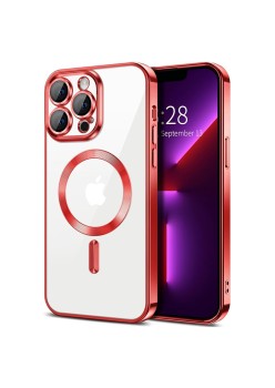 Husa pentru iPhone 13 Pro - Techsuit Luxury Crystal MagSafe - Red