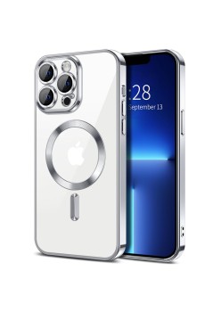 Husa pentru iPhone 13 Pro - Techsuit Luxury Crystal MagSafe - Silver