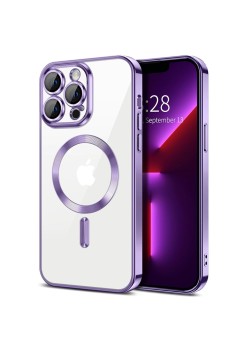 Husa pentru iPhone 13 Pro - Techsuit Luxury Crystal MagSafe - Light Purple