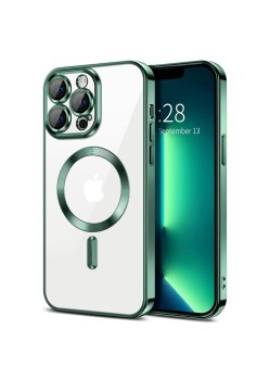 Husa pentru iPhone 13 Pro - Techsuit Luxury Crystal MagSafe - Deep Green