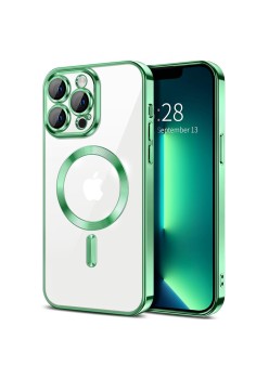 Husa pentru iPhone 13 Pro - Techsuit Luxury Crystal MagSafe - Light Green