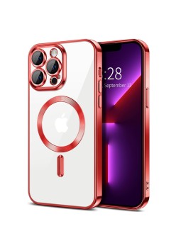 Husa pentru iPhone 13 Pro Max - Techsuit Luxury Crystal MagSafe - Red