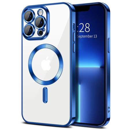 Husa pentru iPhone 13 Pro Max - Techsuit Luxury Crystal MagSafe - Deep Blue