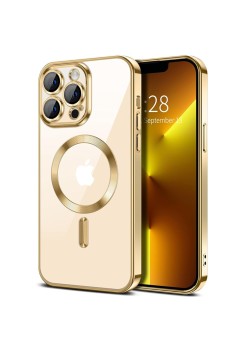 Husa pentru iPhone 13 Pro Max - Techsuit Luxury Crystal MagSafe - Gold