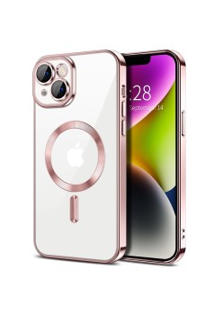Husa pentru iPhone 14 Plus - Techsuit Luxury Crystal MagSafe - Pink