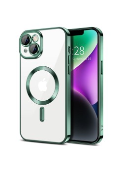 Husa pentru iPhone 14 Plus - Techsuit Luxury Crystal MagSafe - Deep Green