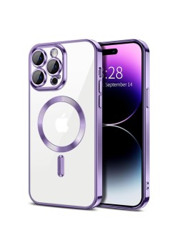 Husa pentru iPhone 14 Pro - Techsuit Luxury Crystal MagSafe - Light Purple