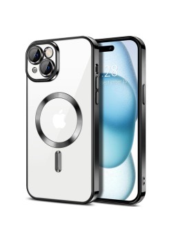 Husa pentru iPhone 15 Plus - Techsuit Luxury Crystal MagSafe - Black