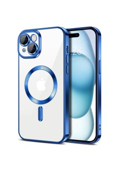 Husa pentru iPhone 15 Plus - Techsuit Luxury Crystal MagSafe - Deep Blue