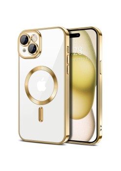 Husa pentru iPhone 15 Plus - Techsuit Luxury Crystal MagSafe - Gold