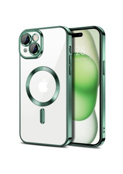 Husa pentru iPhone 15 Plus - Techsuit Luxury Crystal MagSafe - Deep Green