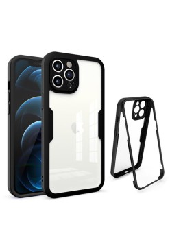 Husa pentru iPhone 12 Pro Max + Folie - Techsuit ColorVerse 360 Series - Black