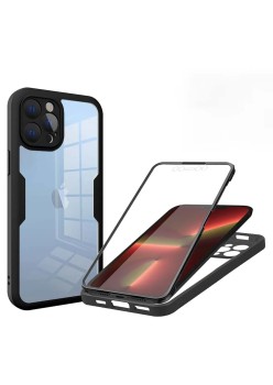 Husa pentru iPhone 13 Pro + Folie - Techsuit ColorVerse 360 Series - Black
