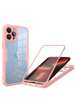 Husa pentru iPhone 13 Pro + Folie - Techsuit ColorVerse 360 Series - Pink