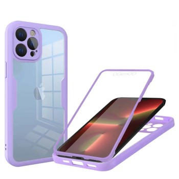 Husa pentru iPhone 13 Pro + Folie - Techsuit ColorVerse 360 Series - Purple