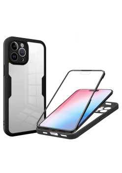 Husa pentru iPhone 14 Pro + Folie - Techsuit ColorVerse 360 Series - Black