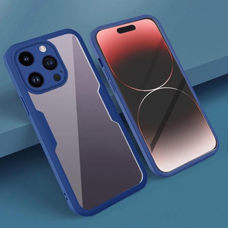 Husa pentru iPhone 14 Pro + Folie - Techsuit ColorVerse 360 Series - Black