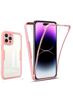 Husa pentru iPhone 14 Pro Max + Folie - Techsuit ColorVerse 360 Series - Pink
