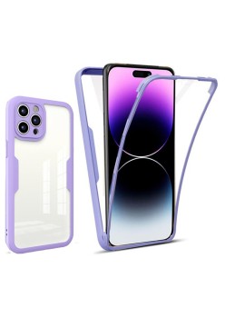 Husa pentru iPhone 14 Pro Max + Folie - Techsuit ColorVerse 360 Series - Purple