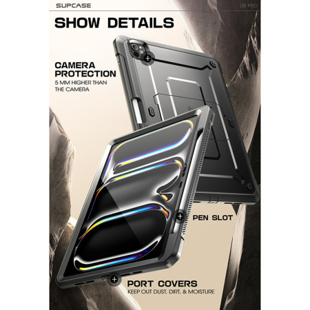 Husa iPad Pro 13 (2024) - Supcase Unicorn Beetle Pro, Negru