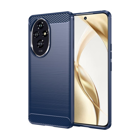 Husa Carbon Anti-Soc pentru Honor 200, Protectie Premium Blue, Tech Protects, Blue