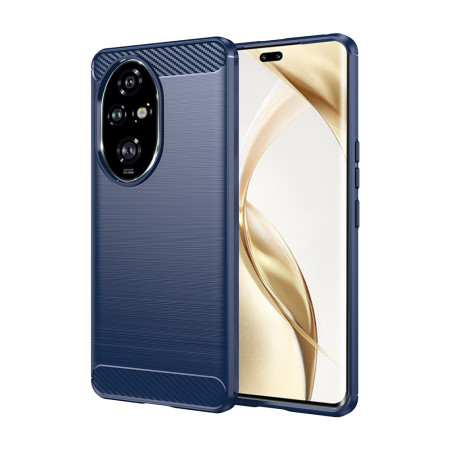 Husa Carbon Anti-Soc pentru Honor 200 Pro, Protectie Premium Blue, Tech Protects, Blue