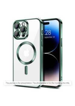 Husa pentru Samsung Galaxy A55 5G - Techsuit Luxury Crystal MagSafe - Deep Green
