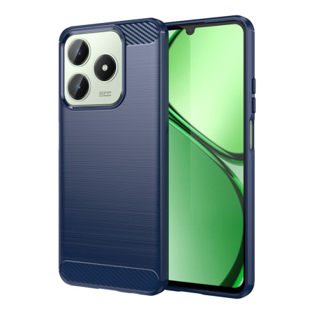 Husa Carbon pentru Realme C63 / C61, Tech Protects Anti-Soc, Blue