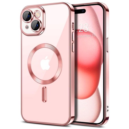 Husa pentru iPhone 16 - Techsuit Luxury Crystal MagSafe - Pink