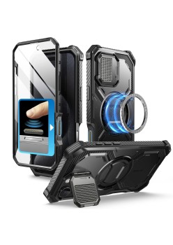 Husa pentru iPhone 16 Pro + Folie - I-Blason Armorbox - Black