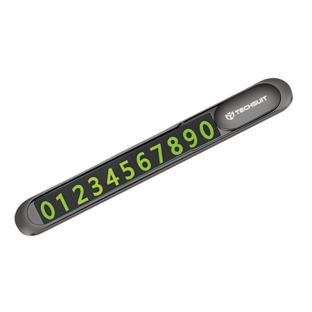 Suport Bord Parcare Temporara pentru Numarul de Telefon Techsuit, negru, PNP1