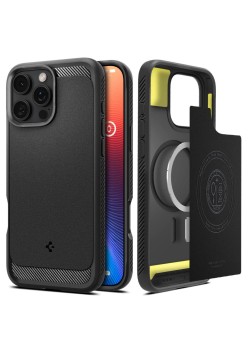 Husa pentru iPhone 16 Pro Max - Spigen Rugged Armor MagSafe - Matte Black