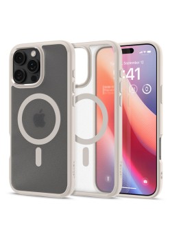 Husa pentru iPhone 16 Pro Max - Spigen Ultra Hybrid MagSafe - Frost Natural Titanium