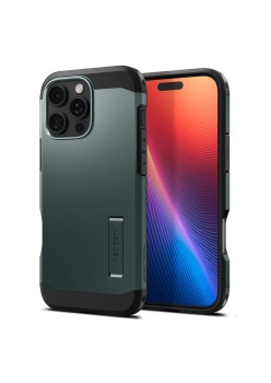 Husa pentru iPhone 16 Pro - Spigen Tough Armor MagSafe - Abyss Green
