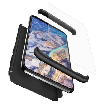 Husa 360 compatibila Xiaomi Redmi A1+ / A2+, Fata Spate si Folie Protectie Inclusa, Negru