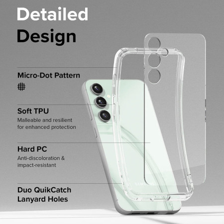 Husa pentru Samsung Galaxy S23 FE Ringke Fusion, Clear