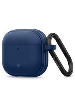 Husa cu Holder Metalic pentru Apple AirPods 4 Spigen Caseology Vault - Navy Blue