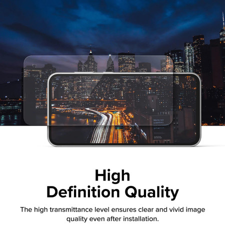 Folie pentru Samsung Galaxy S24, set 2 buc, Ringke Easy Slide Tempered Glass, Clear