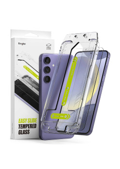 Folie pentru Samsung Galaxy S24 Plus, set 2 buc,  Ringke Easy Slide Tempered Glass, Clear