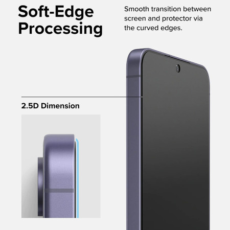 Folie pentru Samsung Galaxy S24 Plus, set 2 buc,  Ringke Easy Slide Tempered Glass, Clear