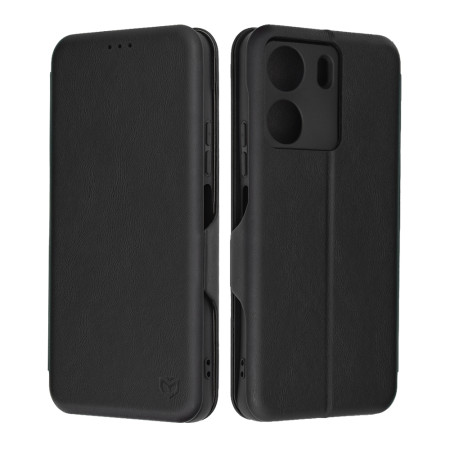 Husa tip carte pentru Xiaomi Redmi 13C 4G / Poco C65, Techsuit, Inchidere Magnetica, Negru