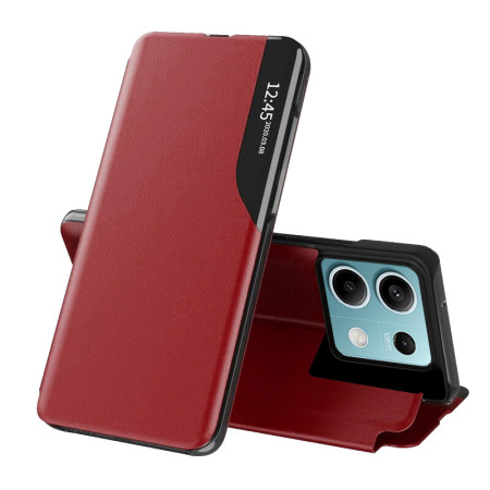 Husa Tip Carte compatibila Xiaomi Redmi Note 13 5G, Stand View, Red