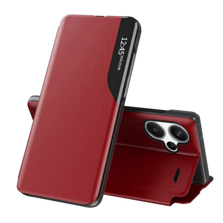 Husa Tip Carte compatibila Xiaomi Redmi Note 13 Pro Plus, Stand View, Red