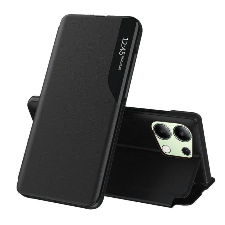 Husa Tip Carte compatibila Xiaomi Redmi Note 13 4G, Stand View, Black