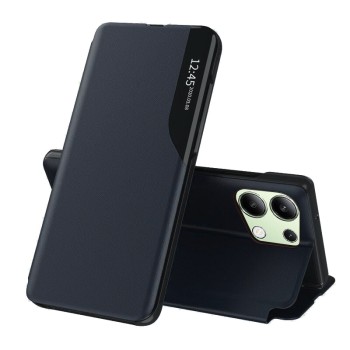 Husa Tip Carte compatibila Xiaomi Redmi Note 13 4G, Stand View, Dark Blue