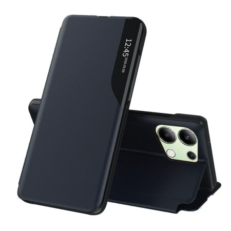 Husa Tip Carte compatibila Xiaomi Redmi Note 13 4G, Stand View, Dark Blue