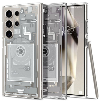 Husa pentru Samsung Galaxy S24 Ultra, Spigen Ultra Hybrid Zero One, White