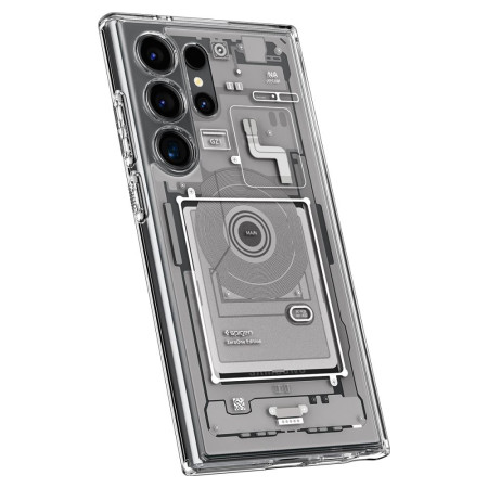Husa pentru Samsung Galaxy S24 Ultra, Spigen Ultra Hybrid Zero One, White