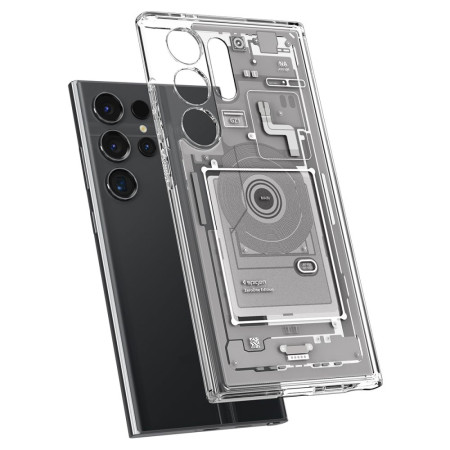 Husa pentru Samsung Galaxy S24 Ultra, Spigen Ultra Hybrid Zero One, White